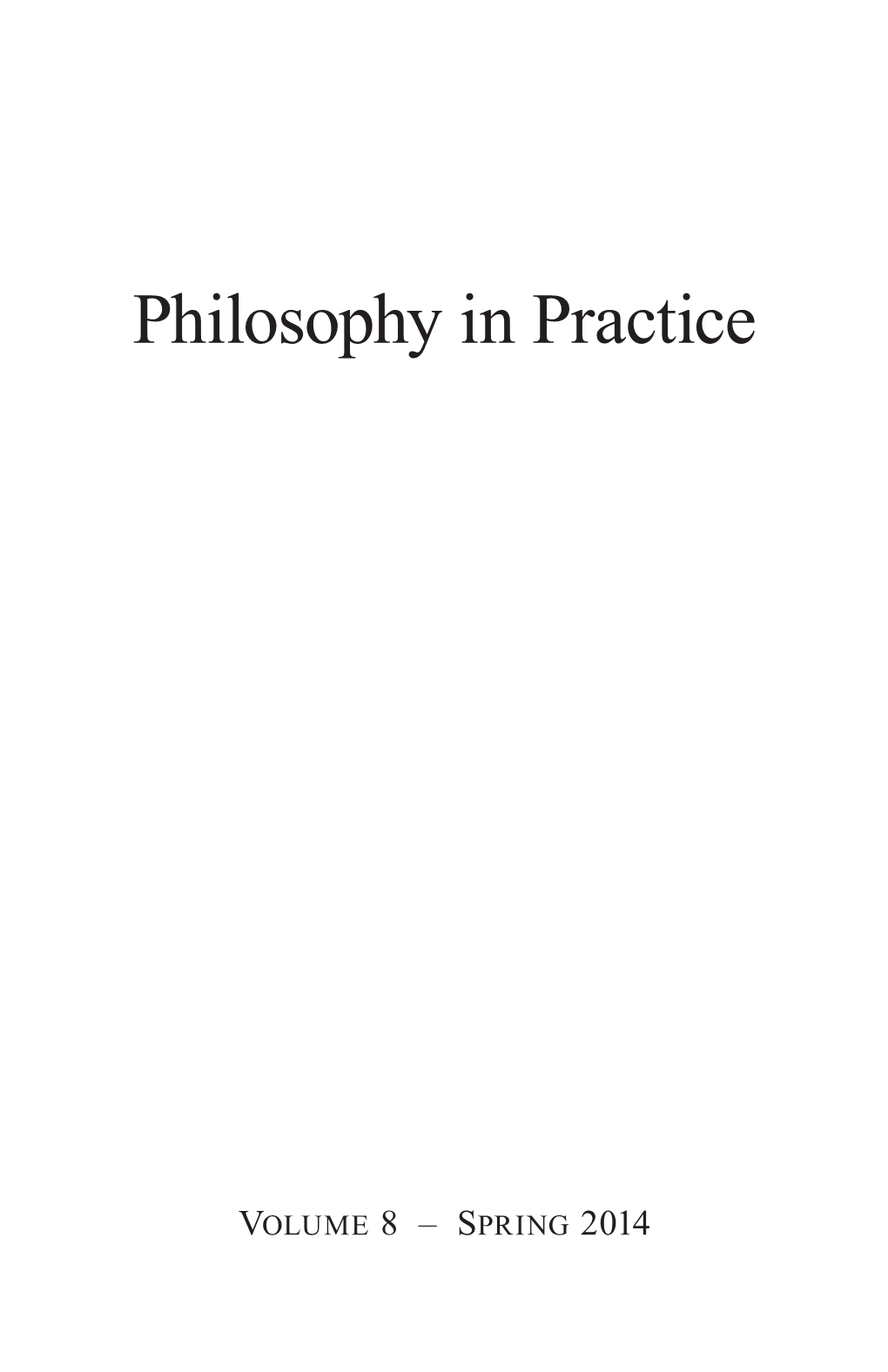 Philosophy in Practice