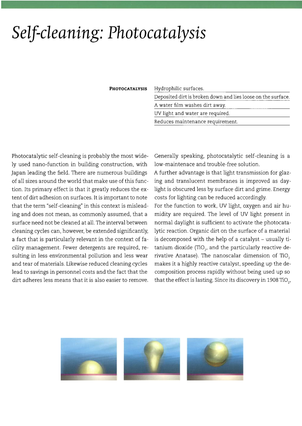 Self-Cleaning: Photocatalysis