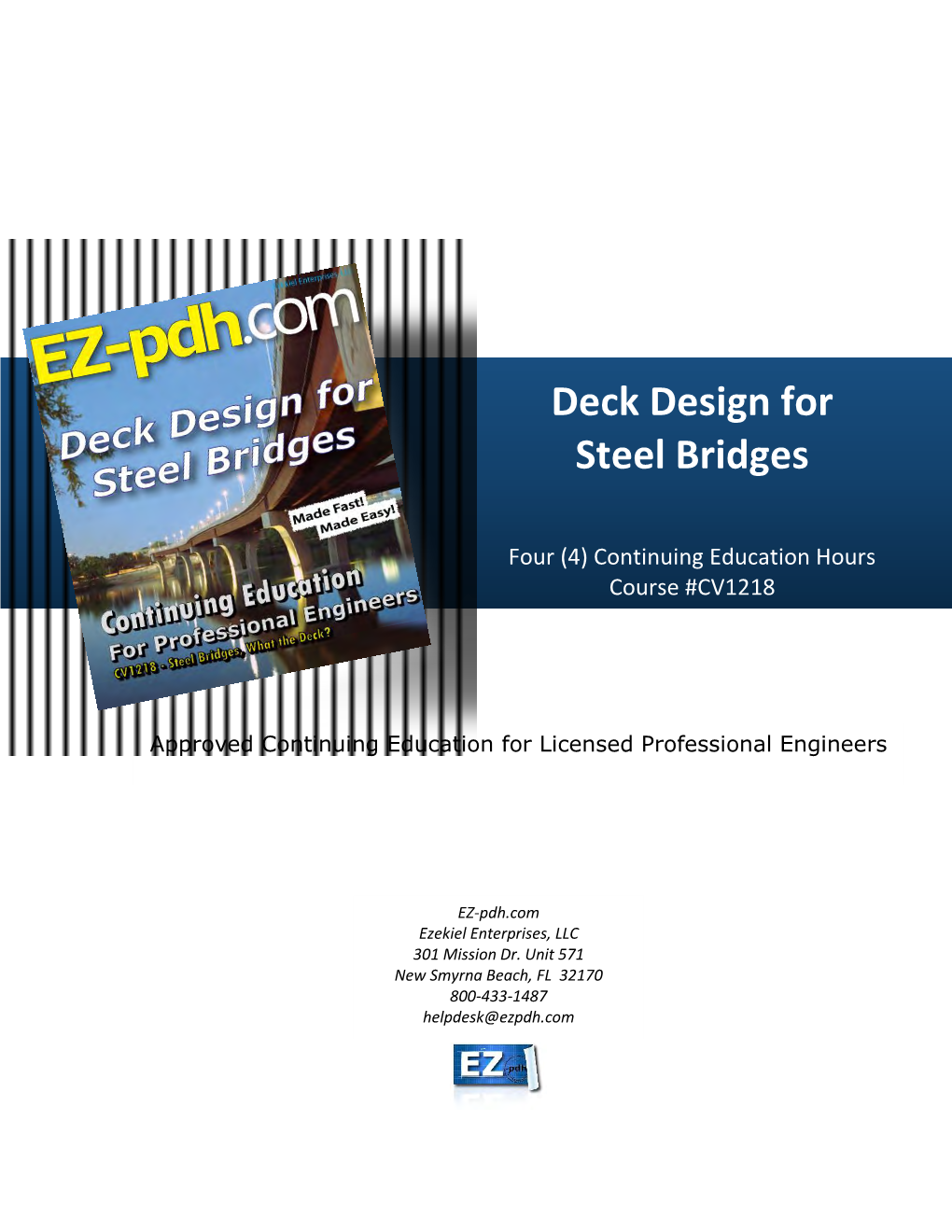 Deck Design for Steel Bridges