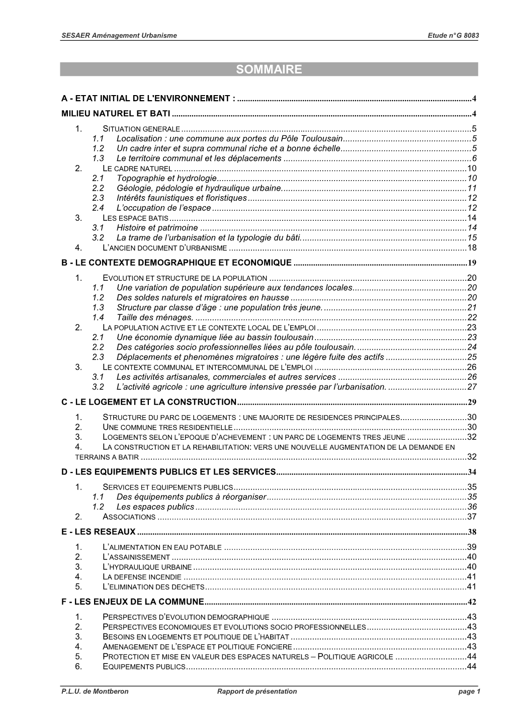 Rapport De Présentation Montberon