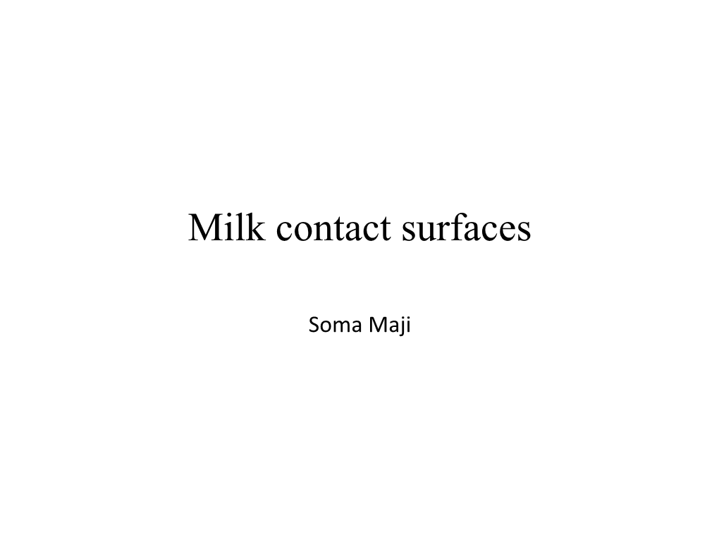 PDF: Milk Contact Surfaces