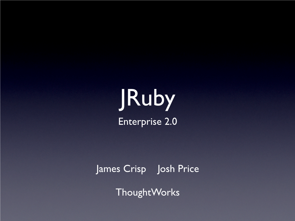 Jruby: Enterprise