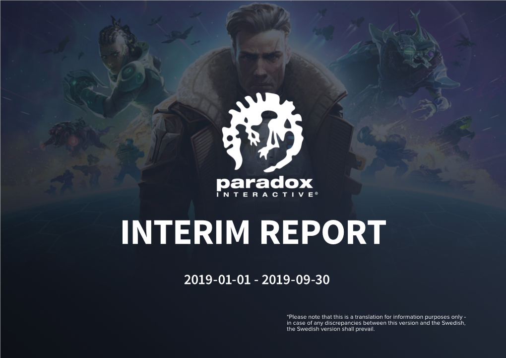 Interim Report 2019-01-01 - 2019-09-30