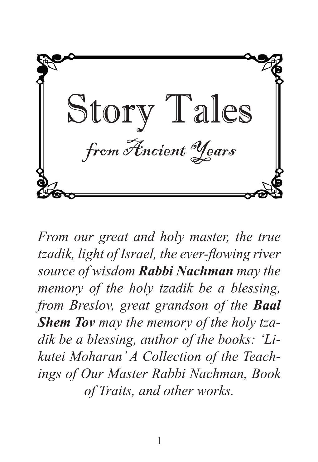 Story Tales from Ancient Years