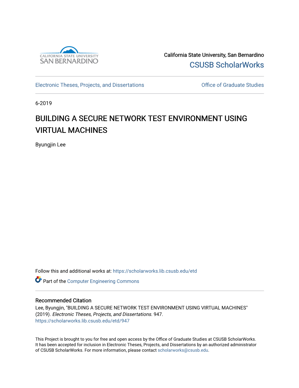 Building a Secure Network Test Environment Using Virtual Machines