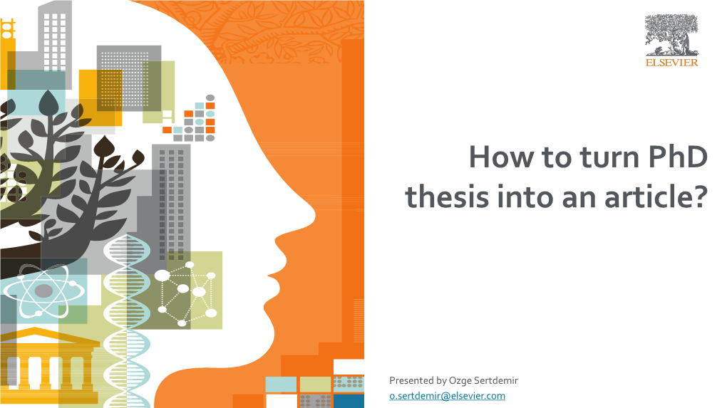 How to Turn Phd Thesis Into an Article?