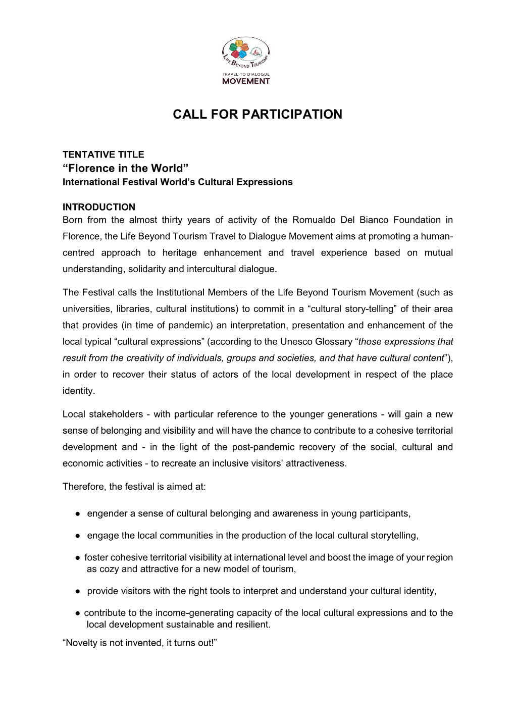 Call for Participation