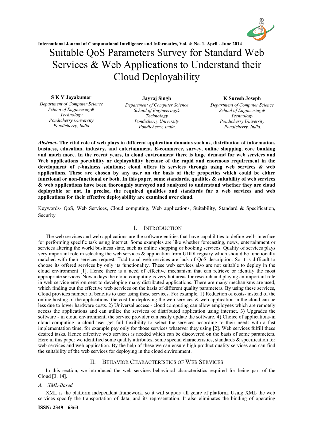 Suitable Qos Parameters Survey for Standard Web Services & Web