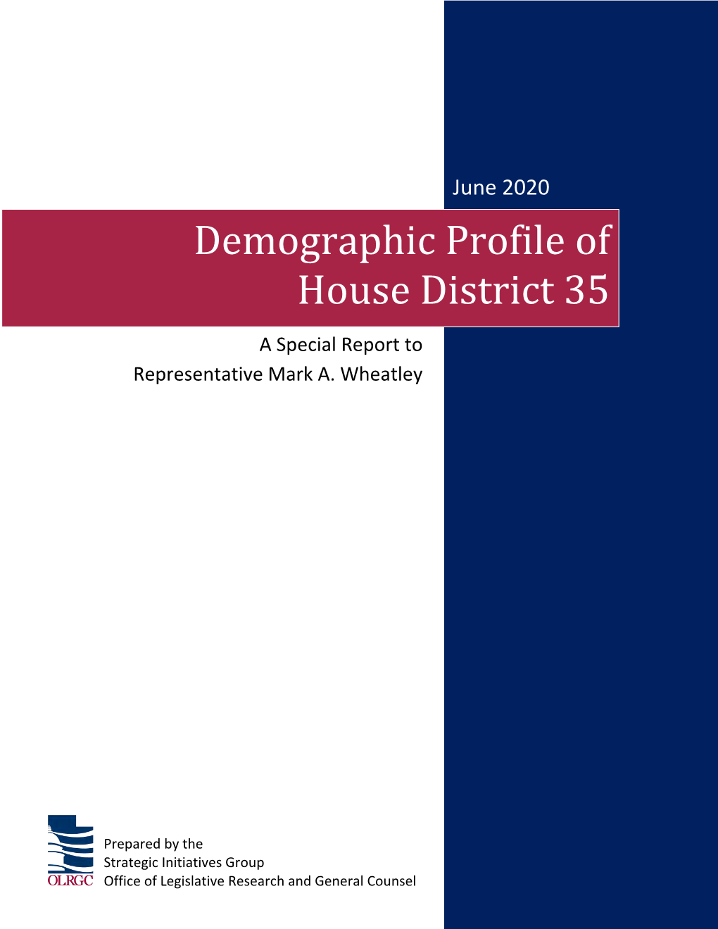 Demographic Profile of House District 35