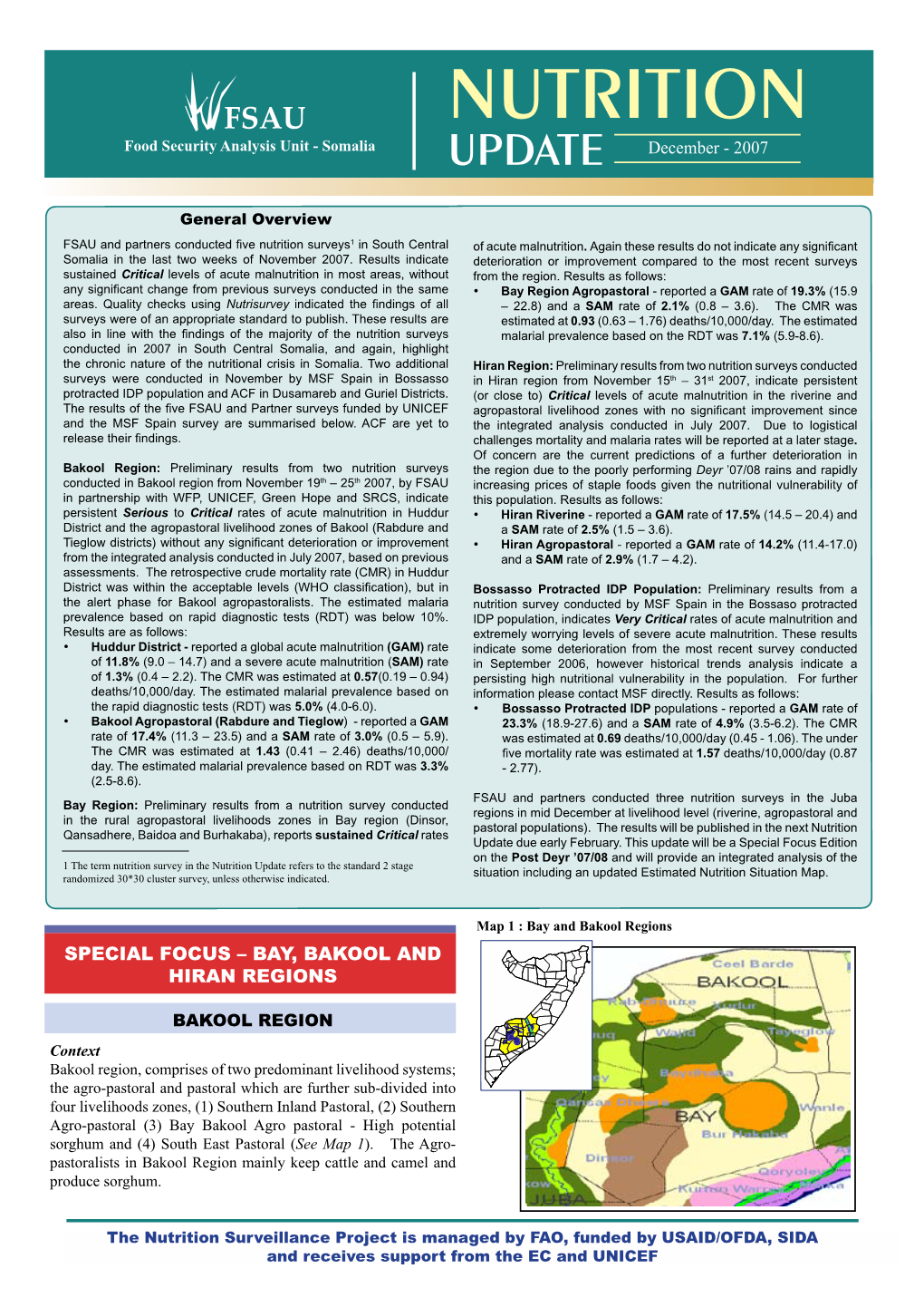 Bay, Bakool and Hiran Regions