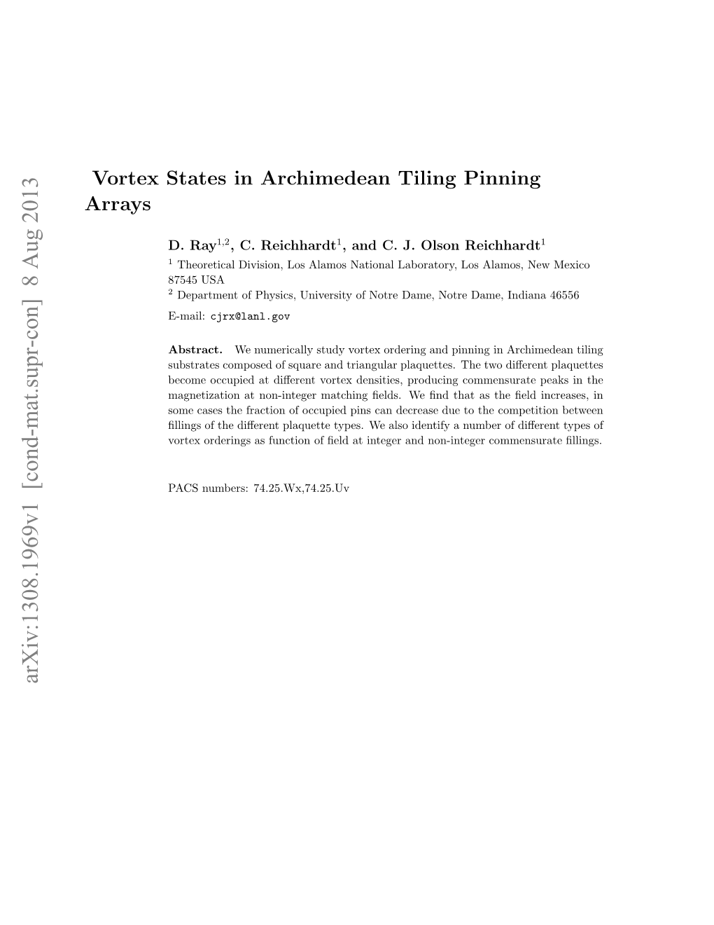 Vortex States in Archimedean Tiling Pinning Arrays 2