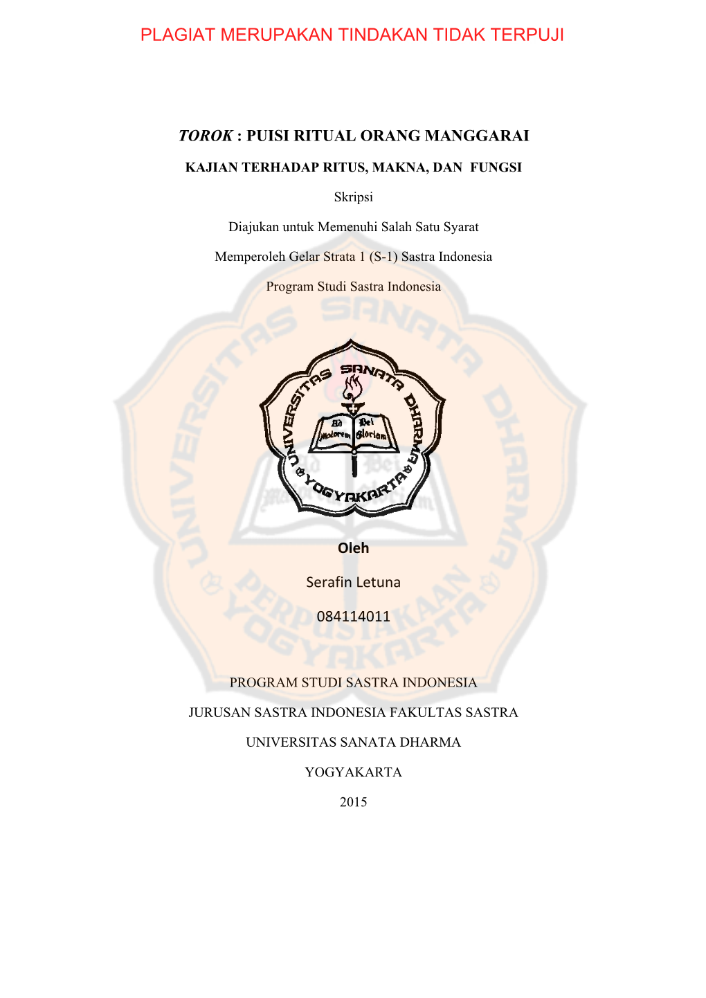 Bab Iii Torok Dan Ritus Adat Orang Manggarai