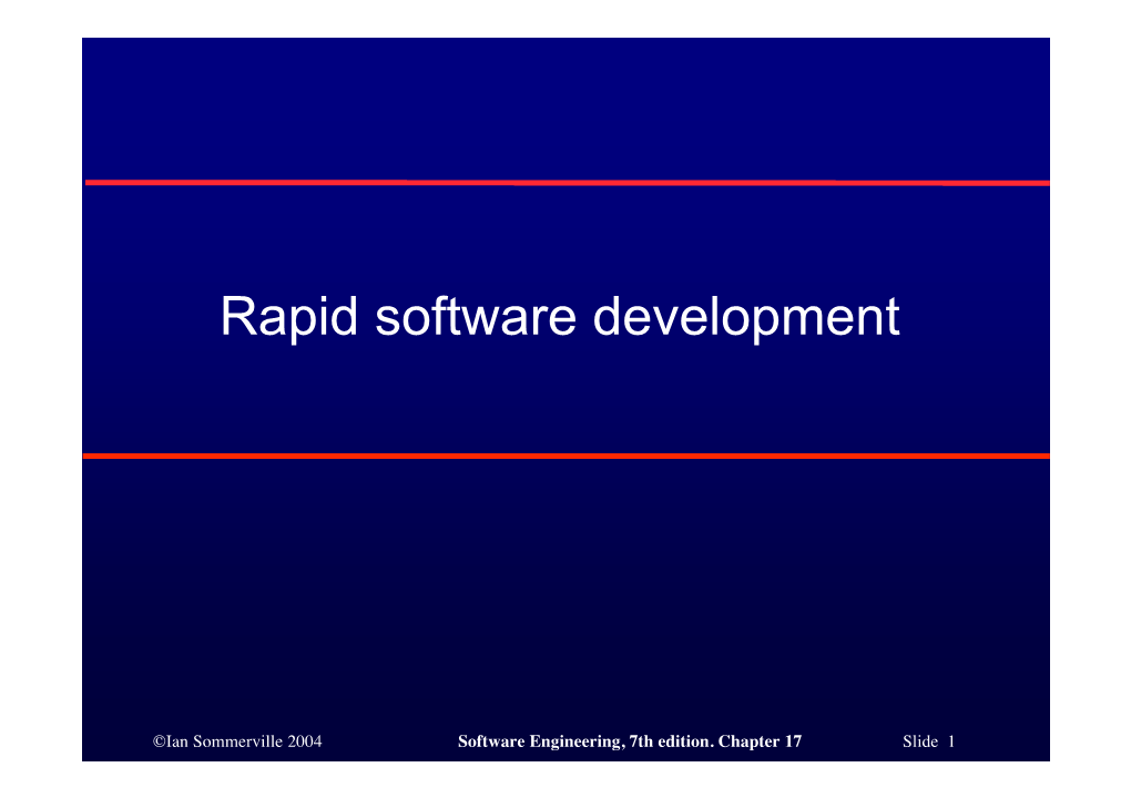 Rapid Software Development