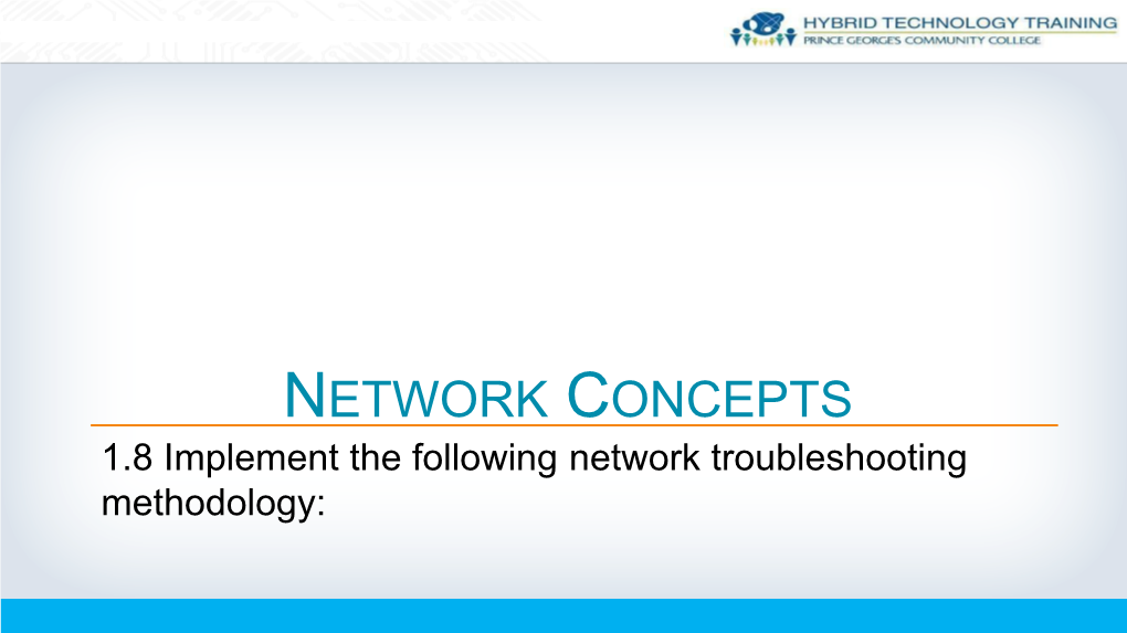 Network Troubleshooting Methodology