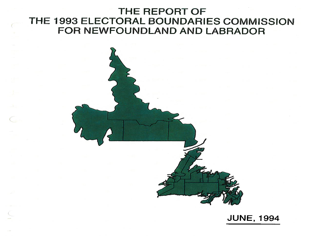 The Report of the Electoral Boundaries Commission