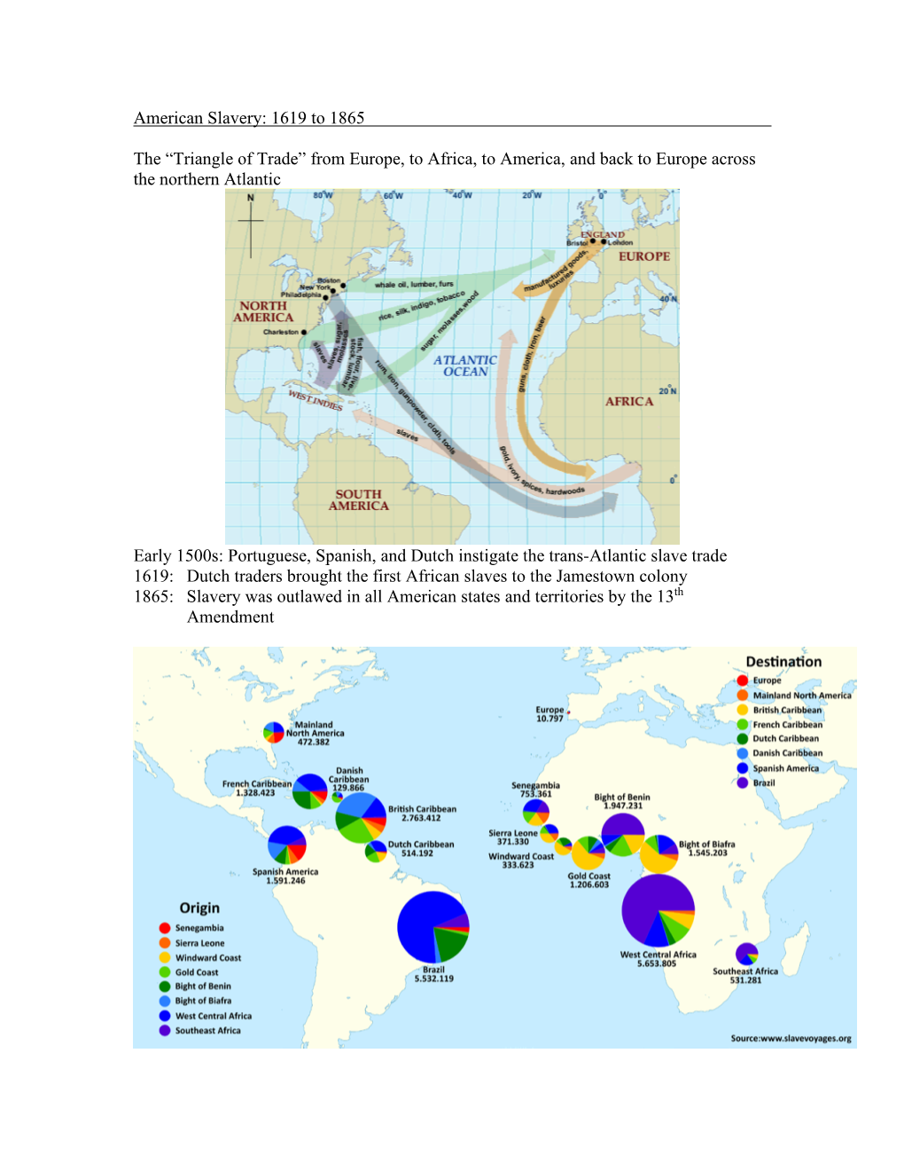 American Slavery: 1619 to 1865