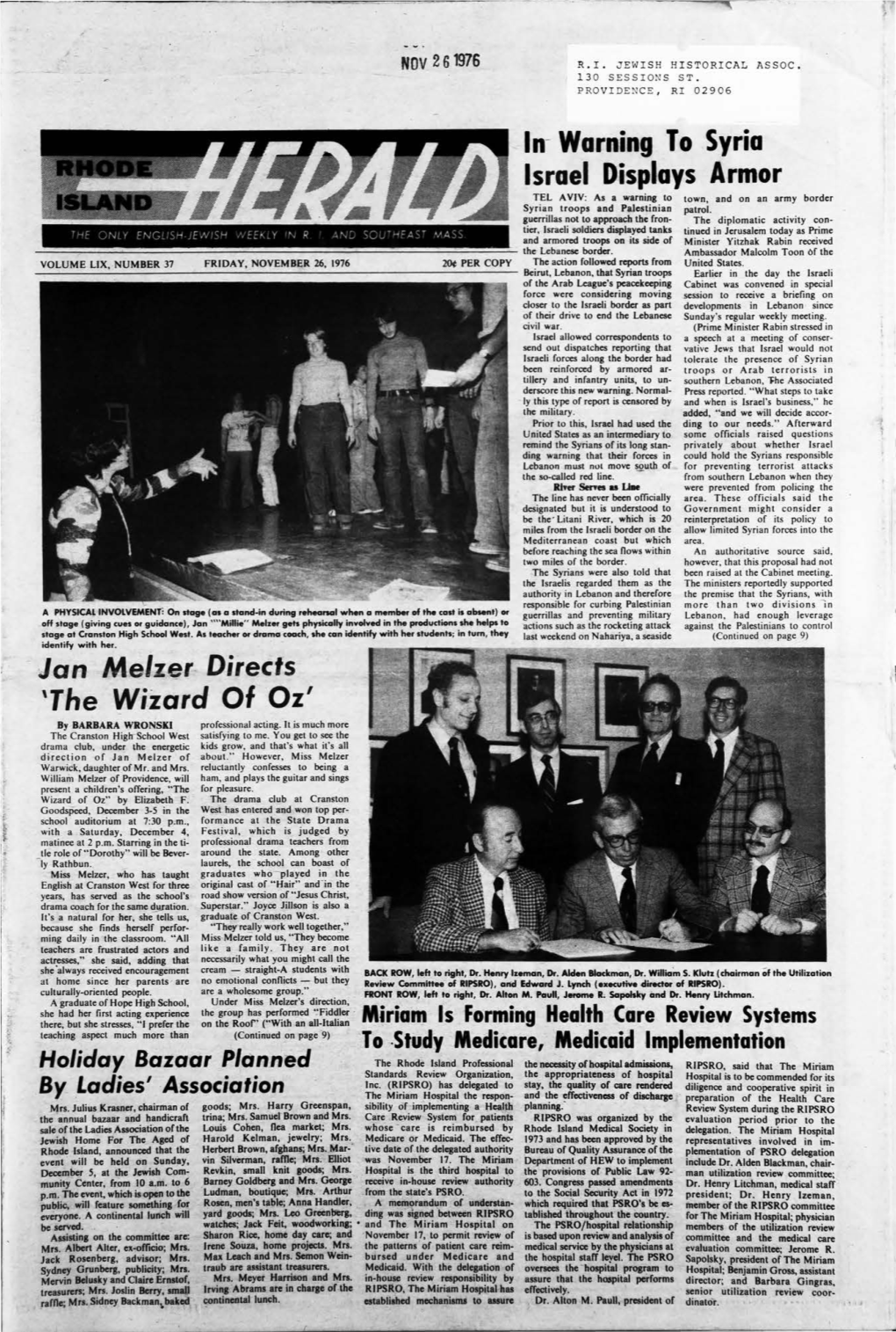 NOVEMBER 26, 1976 20¢ PER COPY the Action Followed Reports from United States