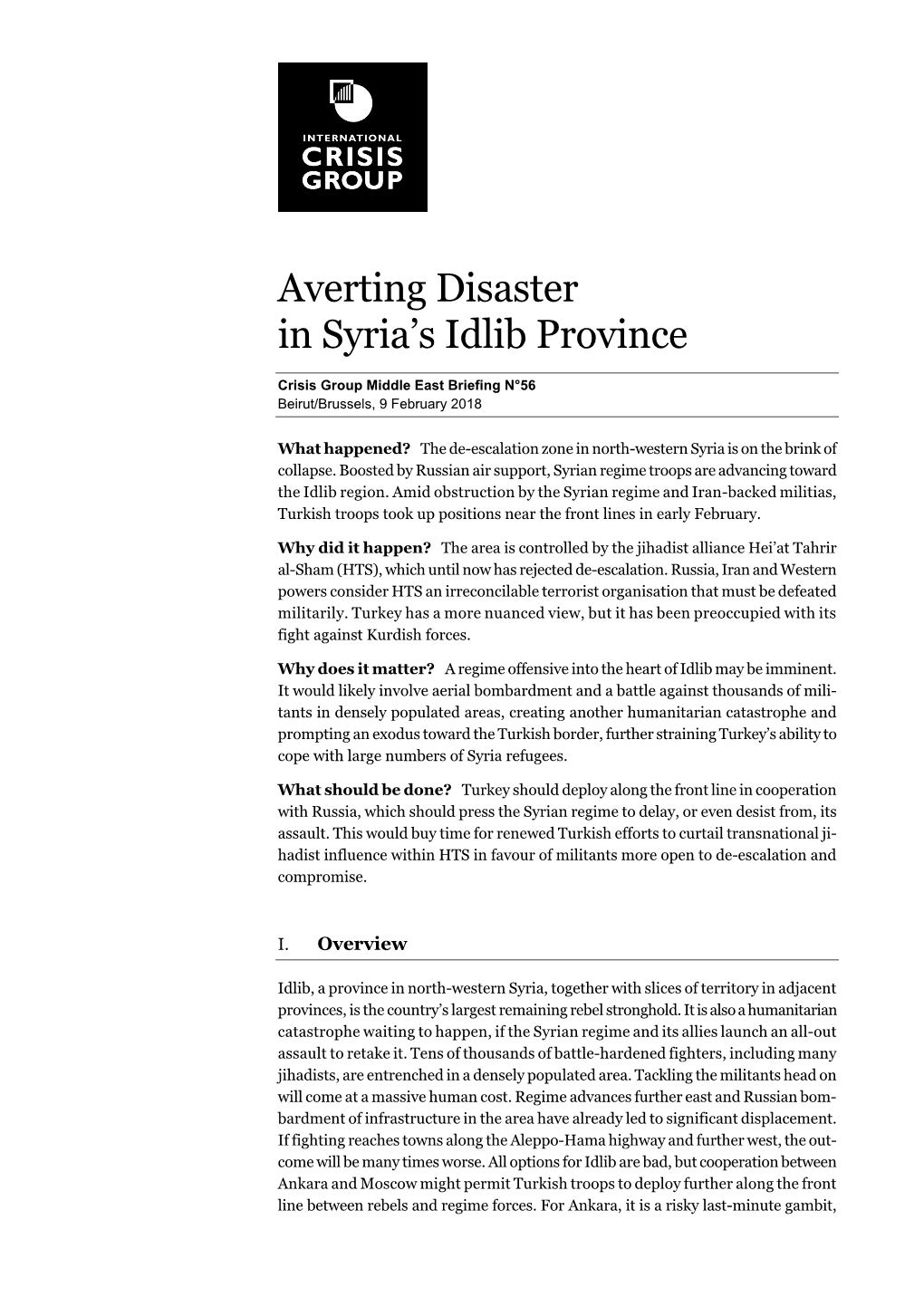 B056 Averting Disaster in Syrias Idlib Province