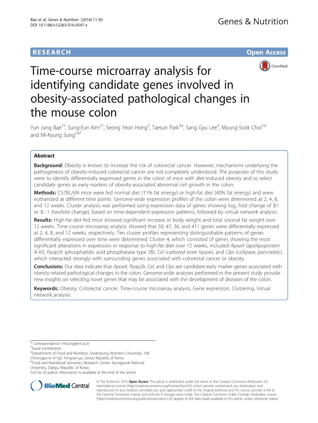 Time-Course Microarray Analysis for Identifying Candidate Genes