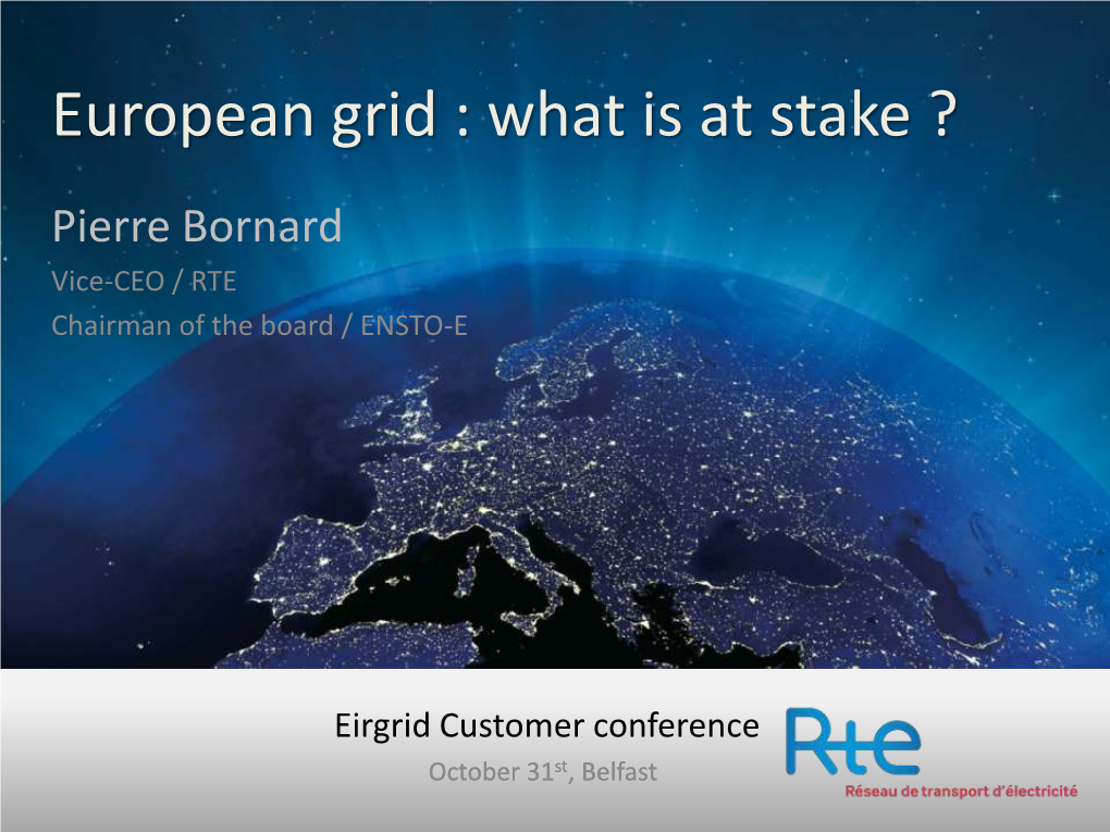 European Grid : What Is at Stake?