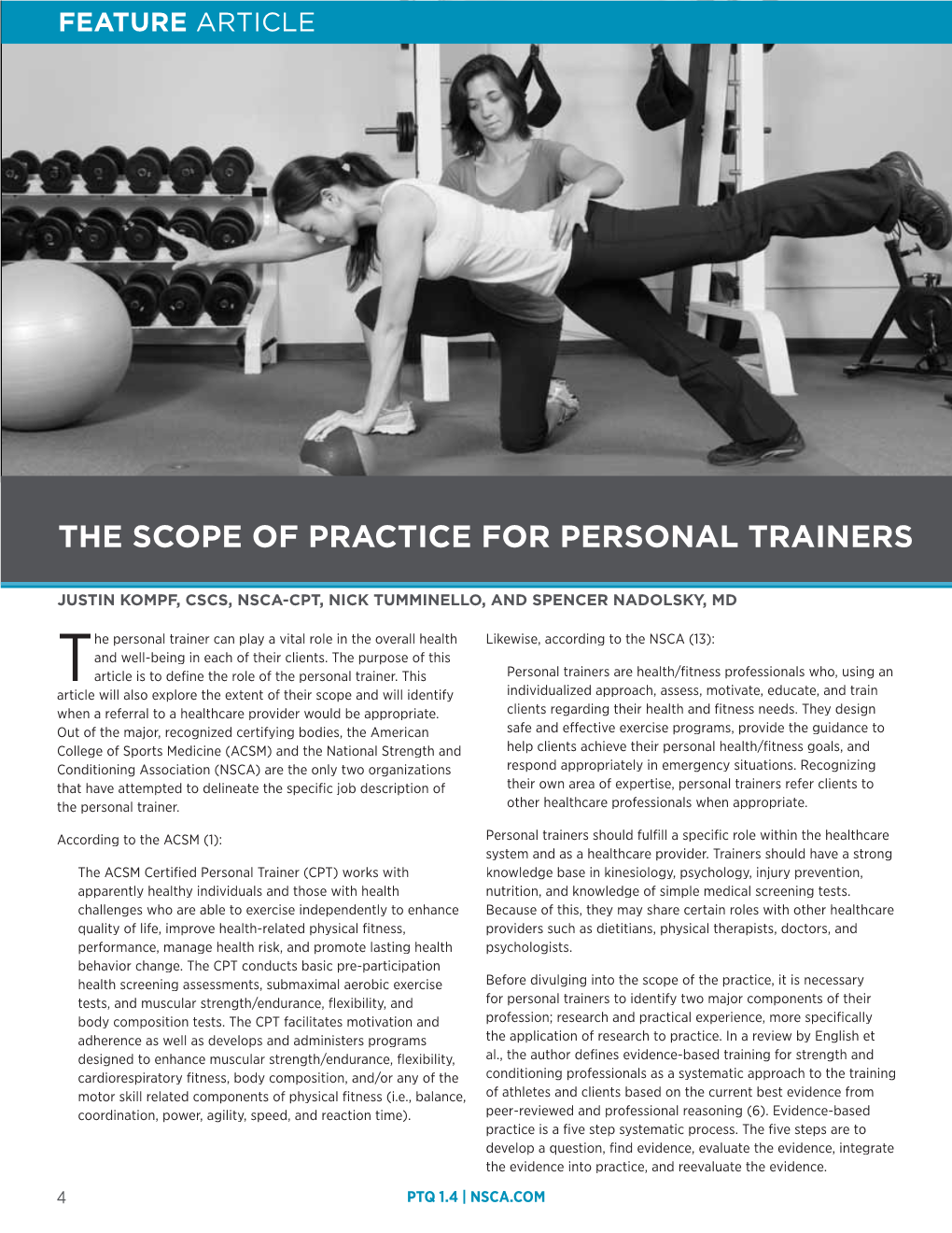 The Scope of Practice for Personal Trainers