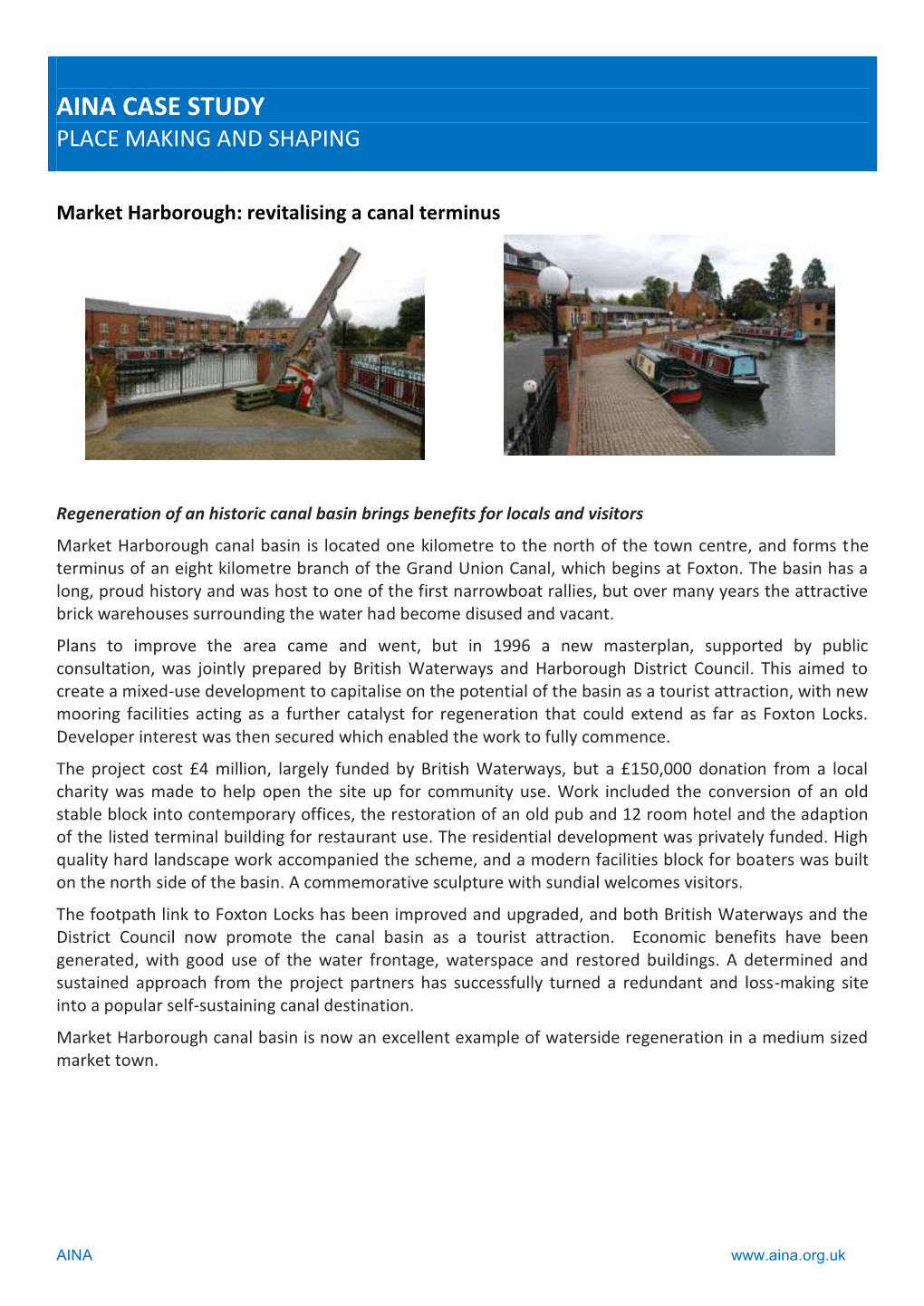 Market Harborough: Revitalising a Canal Terminus