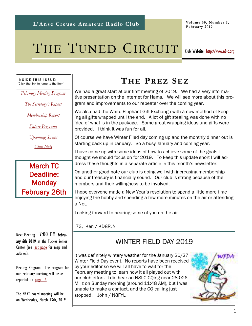 LCARC Tuned Circuit January 2019