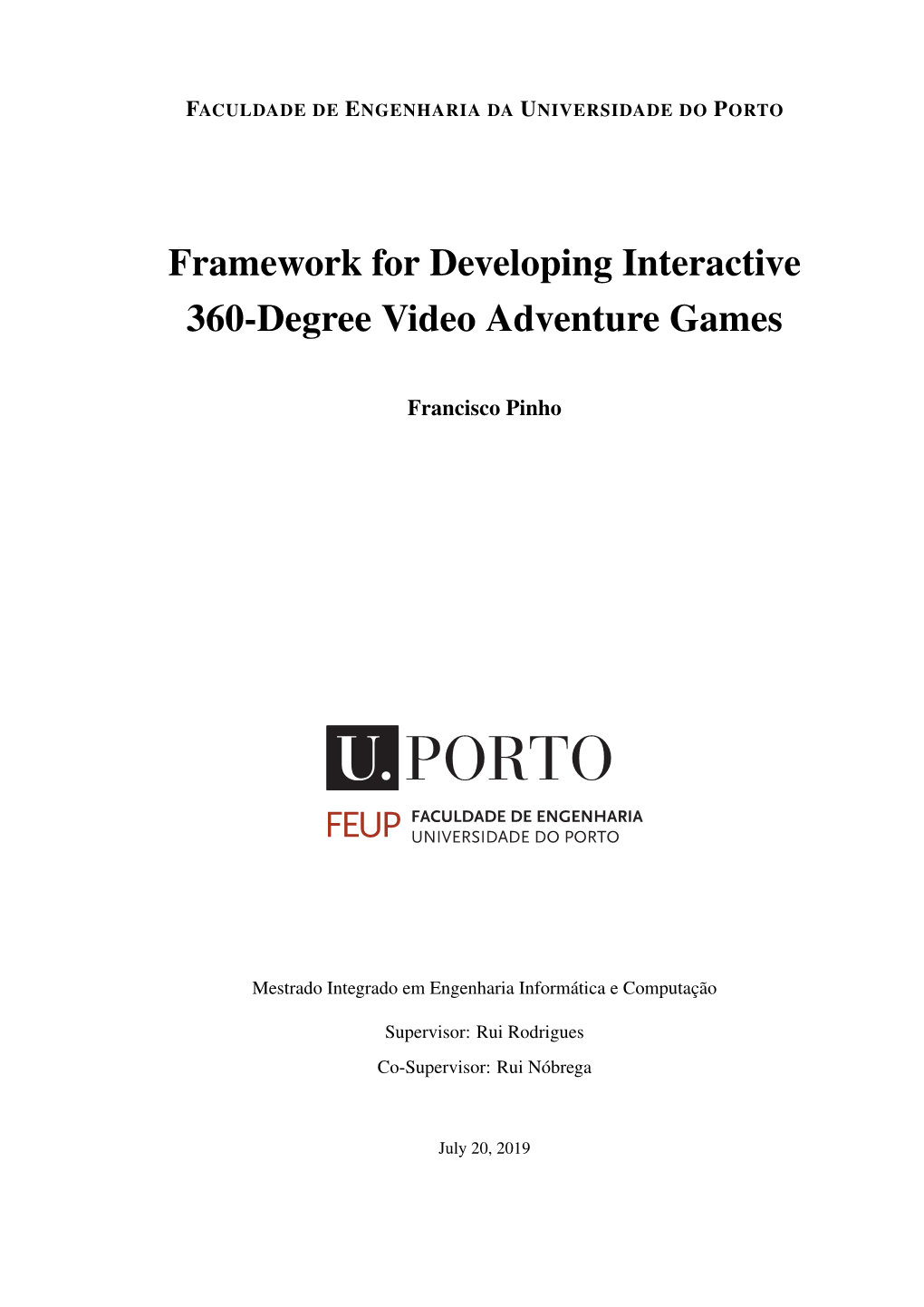 Framework for Developing Interactive 360-Degree Video Adventure Games