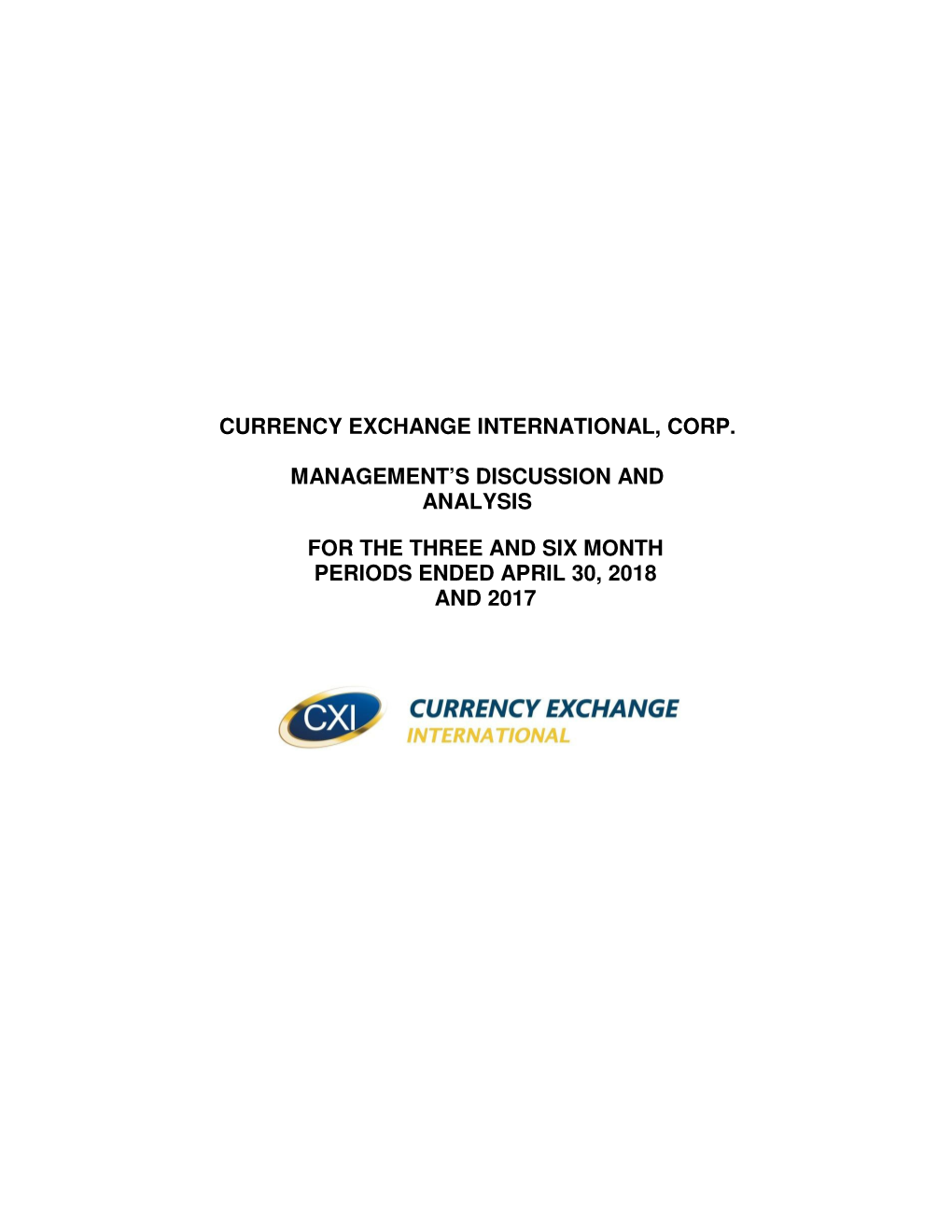 Currency Exchange International, Corp