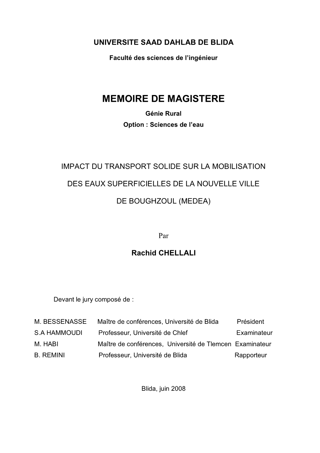 Memoire De Magistere