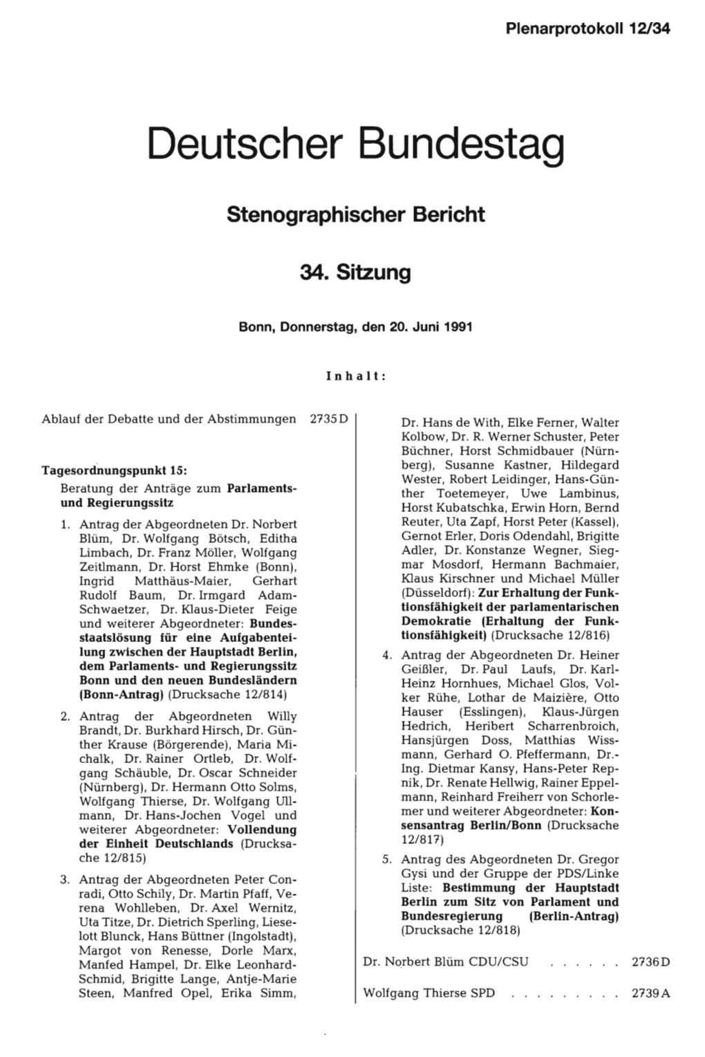 Stenographischer Bericht 34. Sitzung