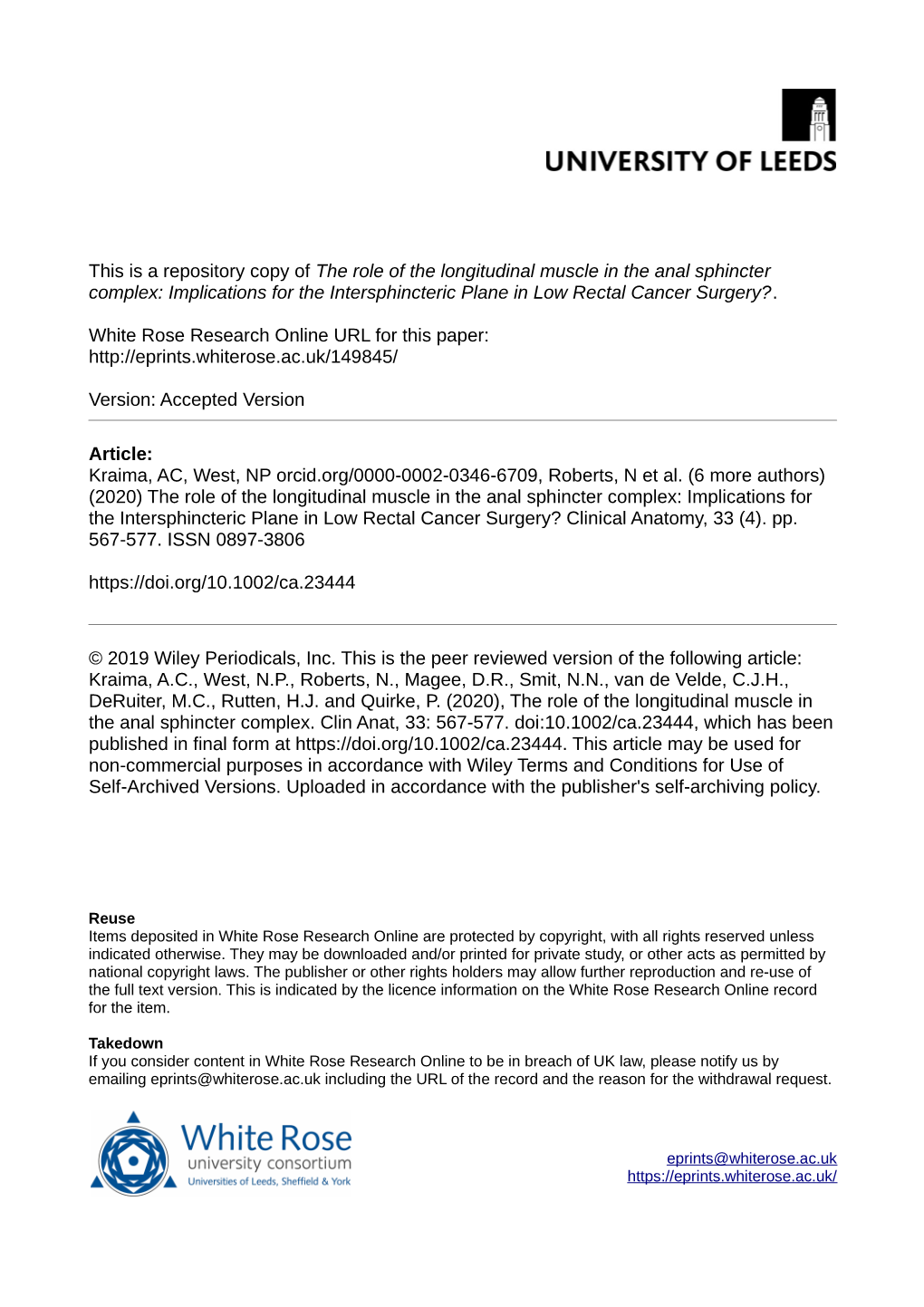 The Role of the Longitudinal Muscle in the Anal Sphincter Complex: Implications for the Intersphincteric Plane in Low Rectal Cancer Surgery?