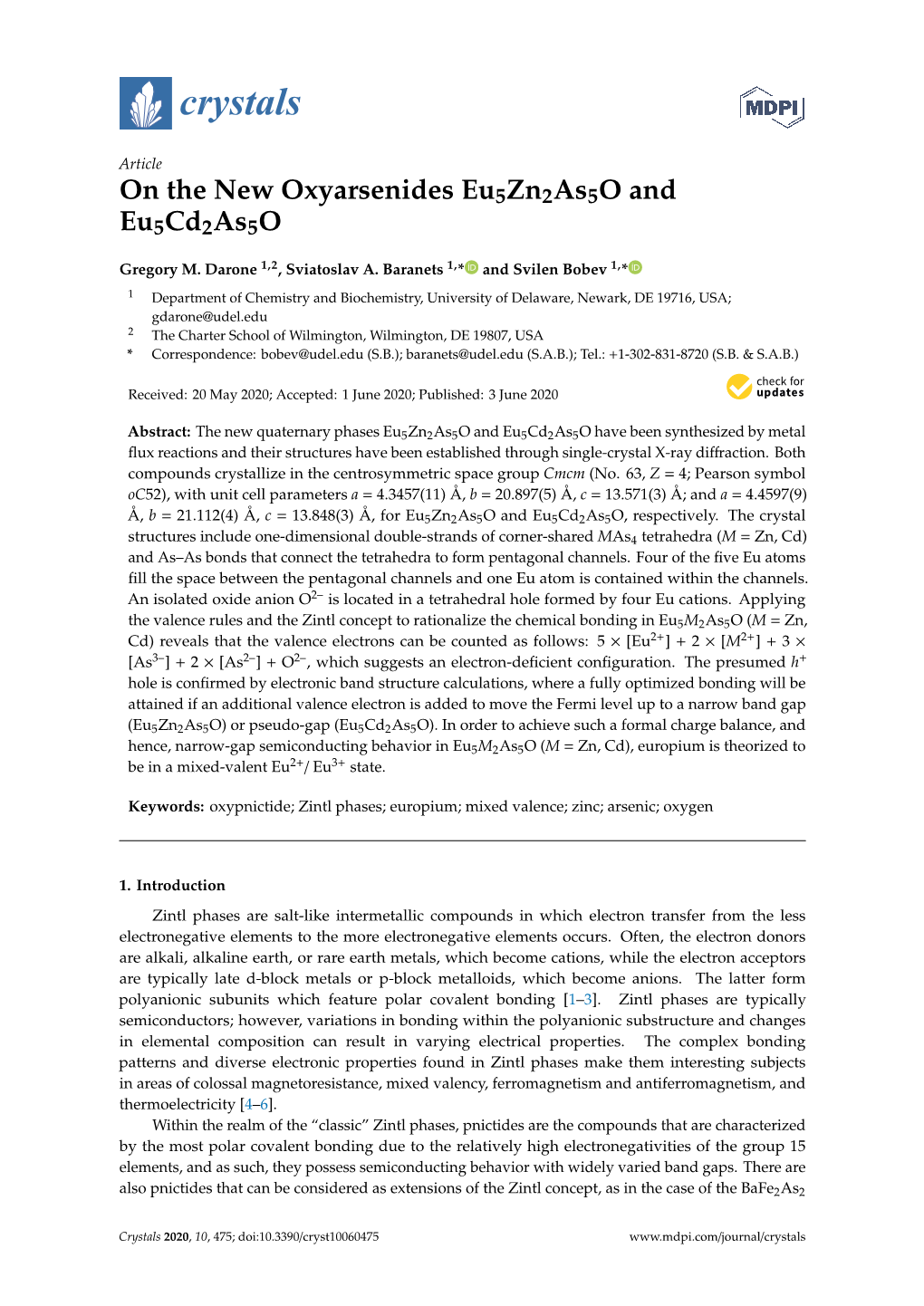 On the New Oxyarsenides Eu5zn2as5o and Eu5cd2as5o