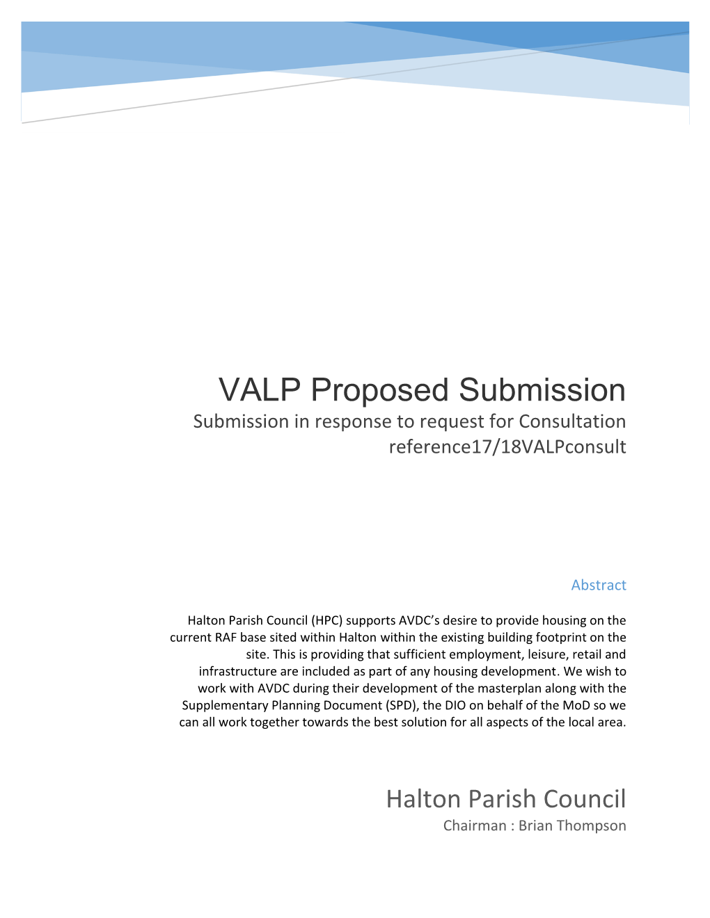 HPC Response to VALP