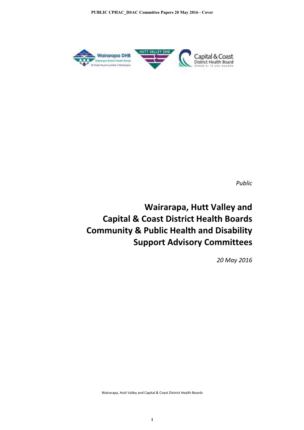 Wairarapa, Hutt Valley and Capital & Coast District Health Boards