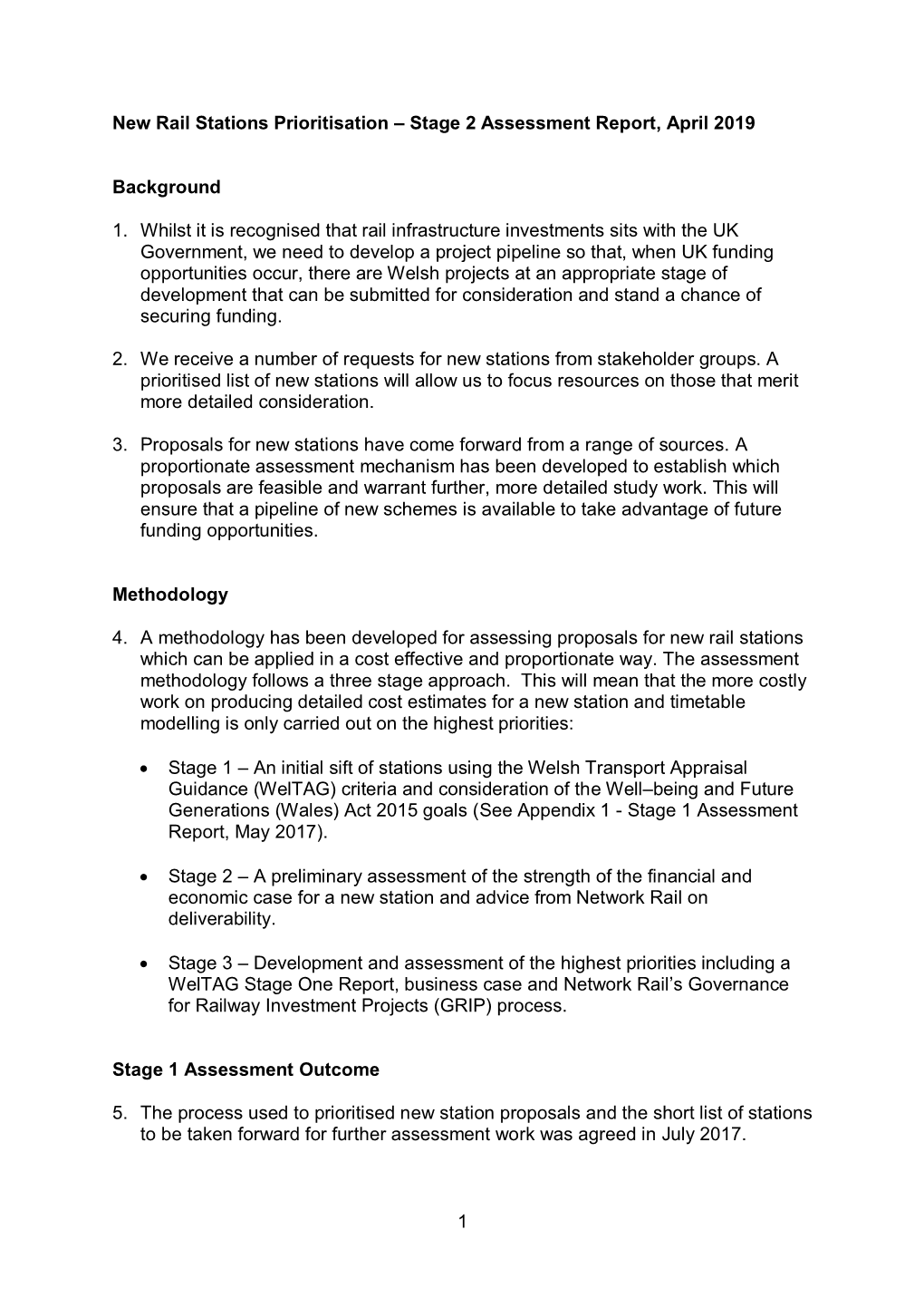 New Rail Stations Prioritisation: Stage 2 Assessment Report