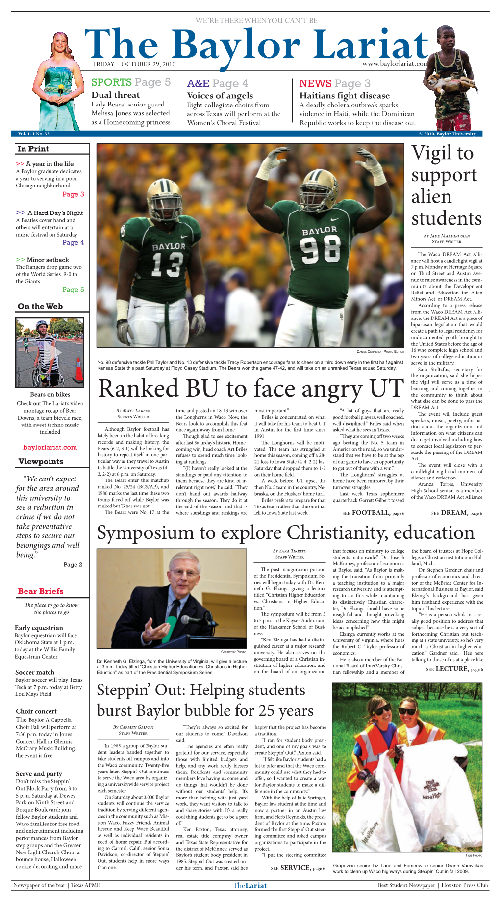 Ranked BU to Face Angry UT What Else Can Be Done to Pass the Check out the Lariat’S Video DREAM Act