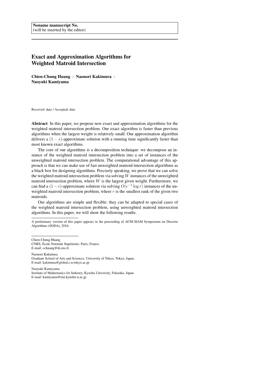 Exact and Approximation Algorithms for Weighted Matroid Intersection