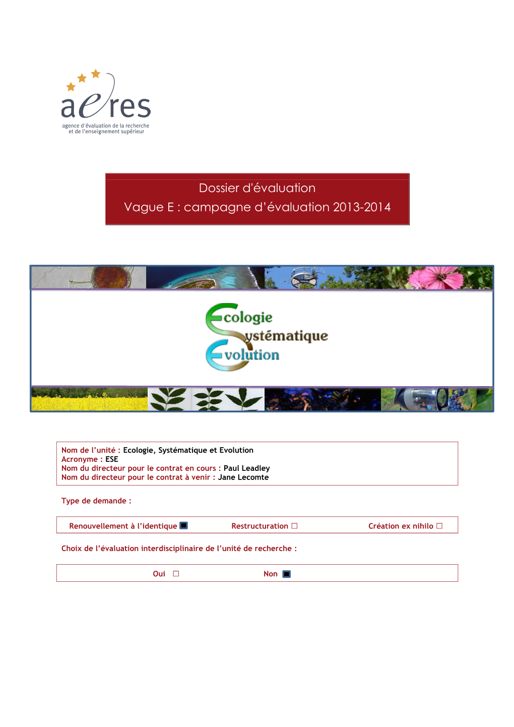 Campagne D'évaluation 2013-2014