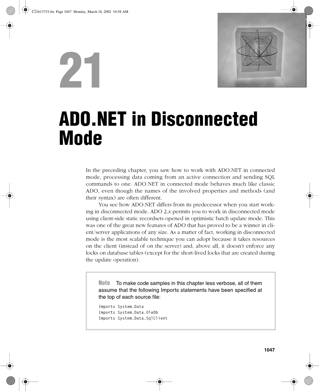 ADO.NET in Disconnected Mode