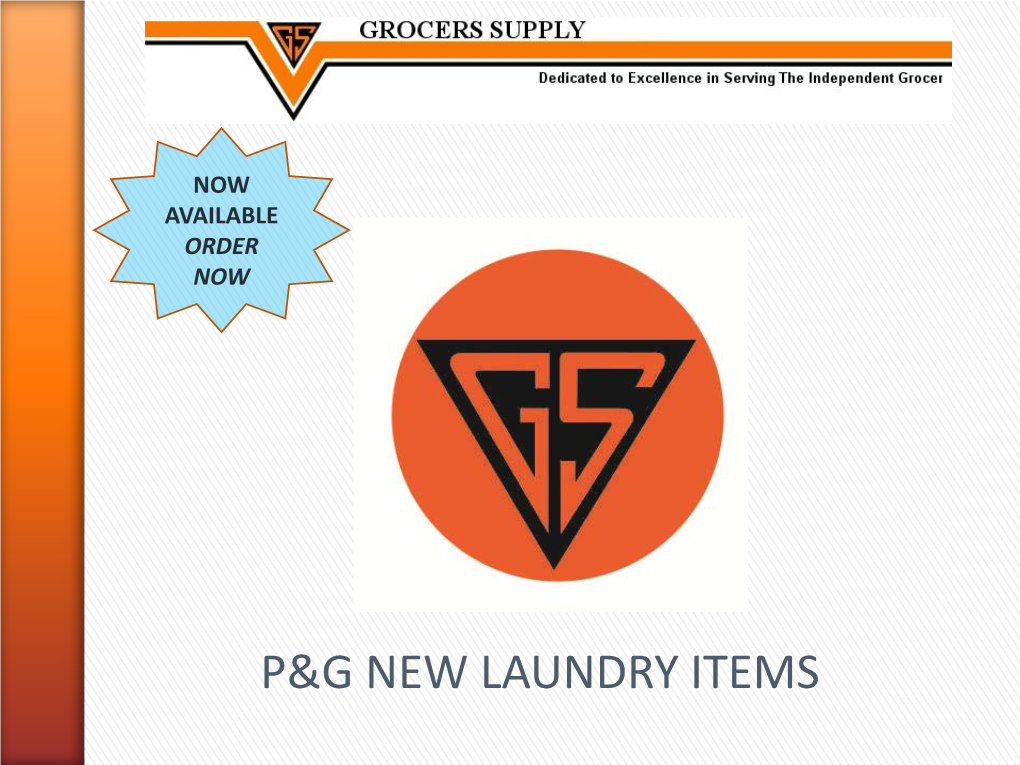 P&G New Laundry Items