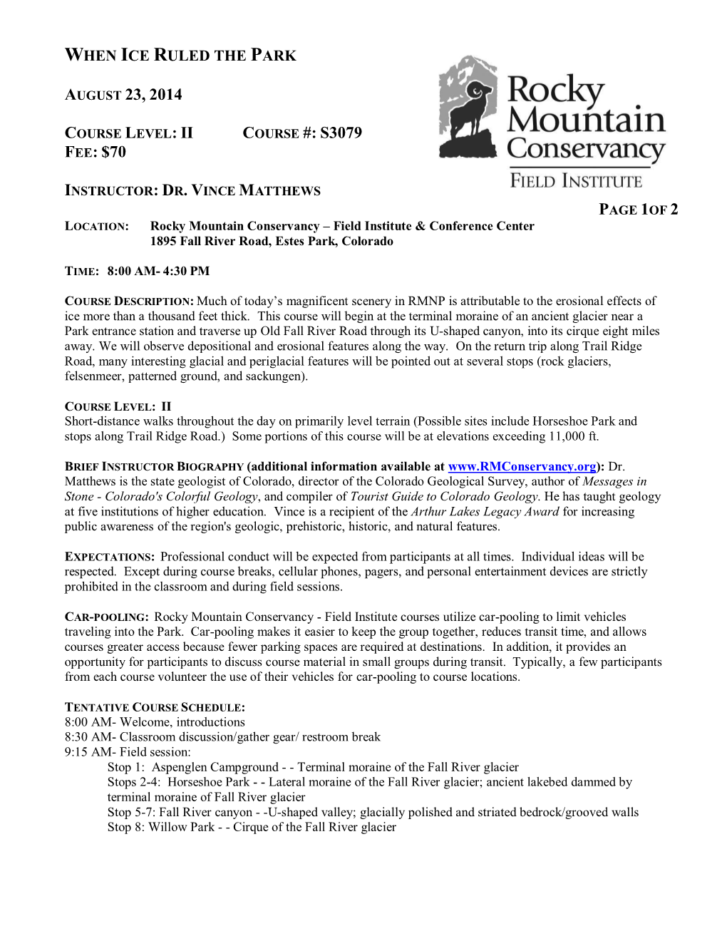 Rocky Mountain Field Seminars