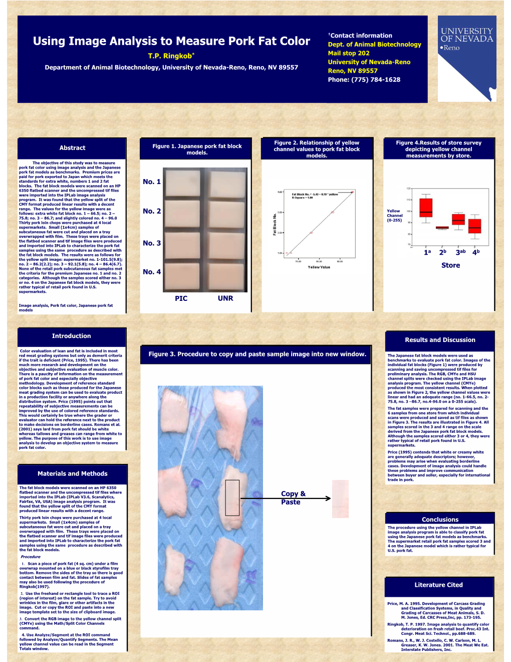 Using Image Analysis to Measure Pork Fat Color Dept