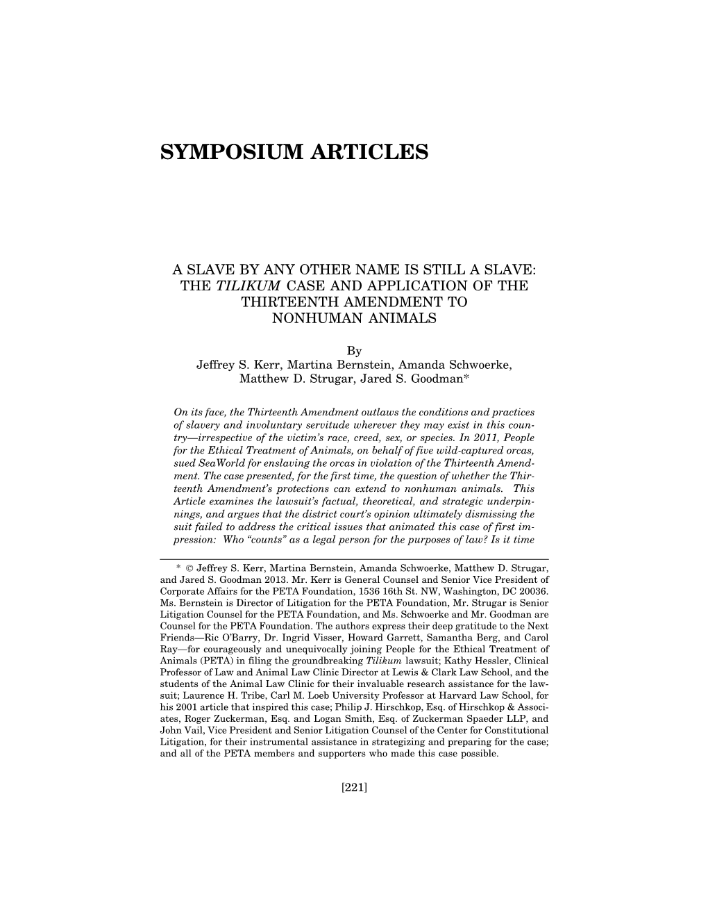 Symposium Articles