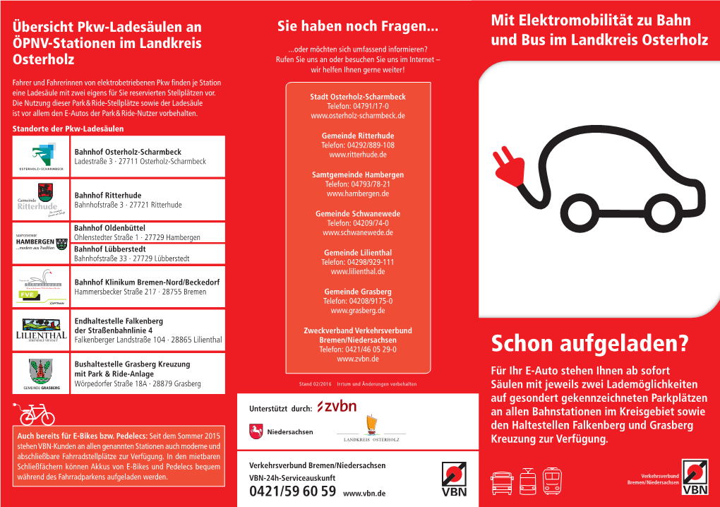 Mit Elektromobilität Zu Bahn Und Bus Im Landkreis Osterholz