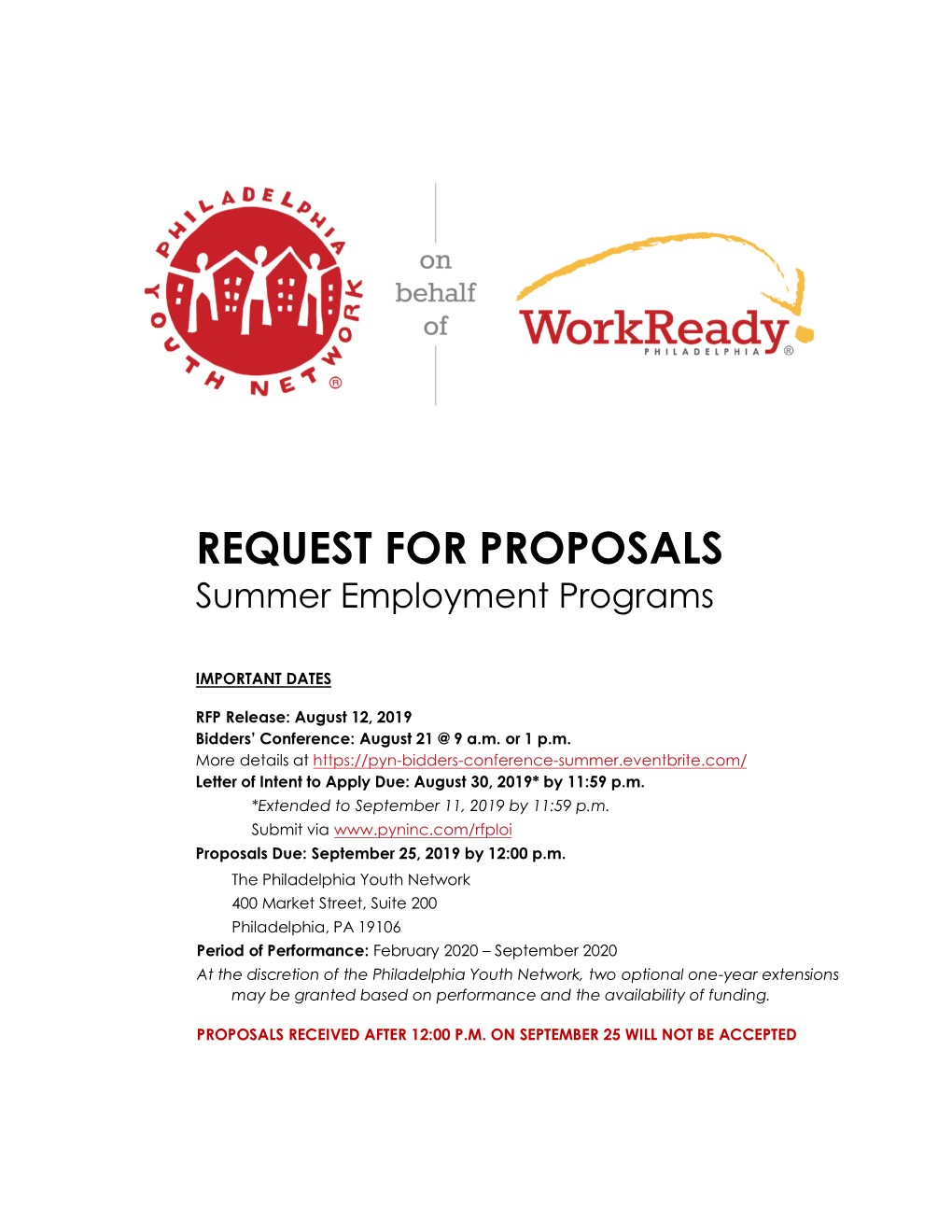 Summer Employment Programs 2019