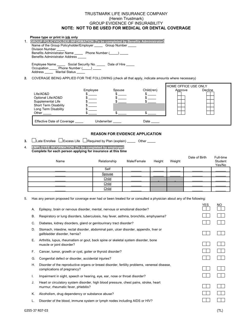 Trustmark Life Insurance Company, Lake Forest, Illinois