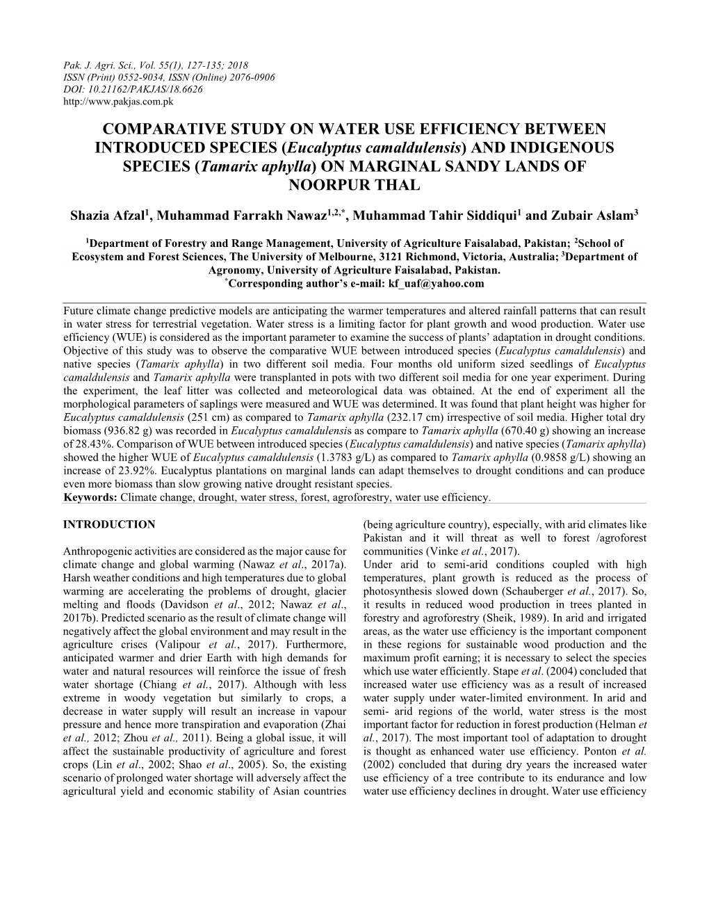 Estimation of Total Factor Productivity Growth In