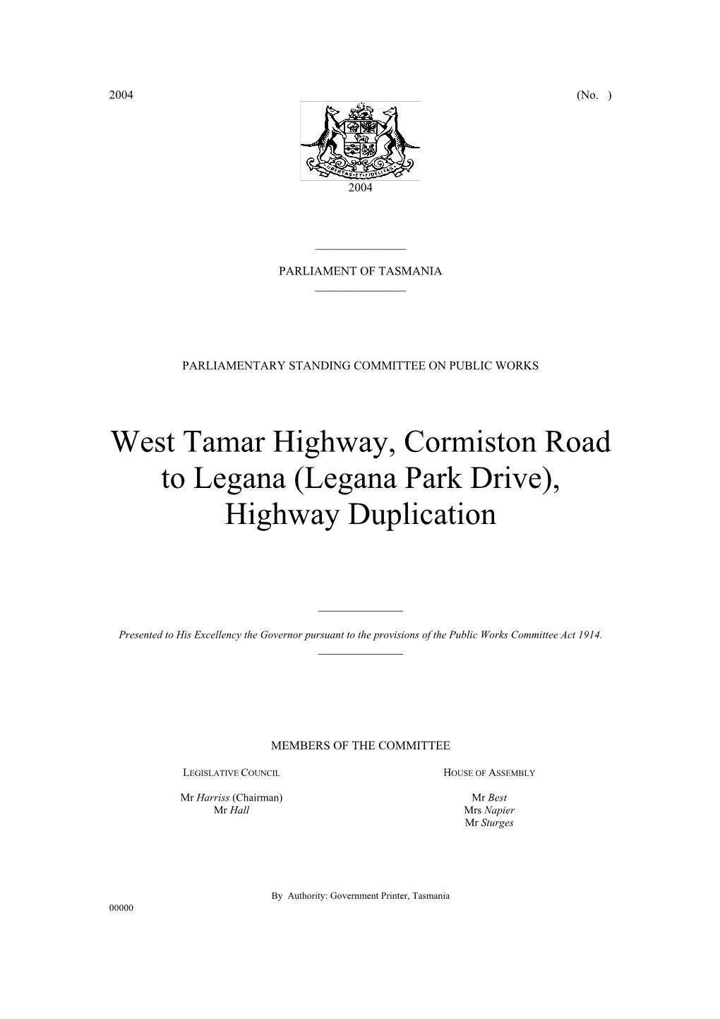 West Tamar Highway, Cormiston Road to Legana (Legana Park Drive), Highway Duplication