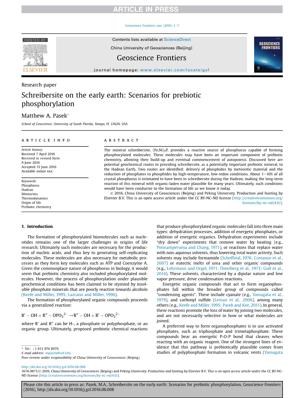 Schreibersite on the Early Earth: Scenarios for Prebiotic Phosphorylation